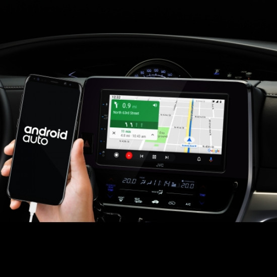 JVC KW-M560BT Apple CarPlay Android Auto Digital Media Receiver 6.8" Capacitive Touch Control Monitor Bluetooth Spotify USB Mirroring Receiver (Does Not Play DVD/CD) JVC KW-M560BT Apple CarPlay Android Auto Digital Media Receiver 6.8" Capacitive Touch Control Monitor Bluetooth Spotify USB Mirroring Receiver (Does Not Play DVD/CD)