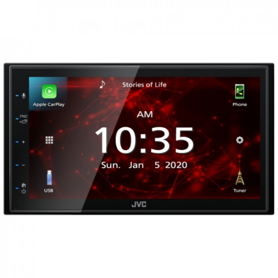 JVC KW-M560BT Apple CarPlay Android Auto Digital Media Receiver 6.8" Capacitive Touch Control Monitor Bluetooth Spotify USB Mirroring Receiver (Does Not Play DVD/CD)