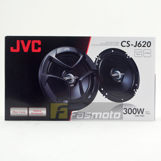 JVC CS-J620 J Series 6.5 inch 2 way Coaxial Car Speakers 30W RMS JVC CS-J620 J Series 6.5 inch 2 way Coaxial Car Speakers 30W RMS
