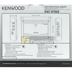 KENWOOD KAC-8106D Class D Mono Amplifier 300W x 1 (4ohms)