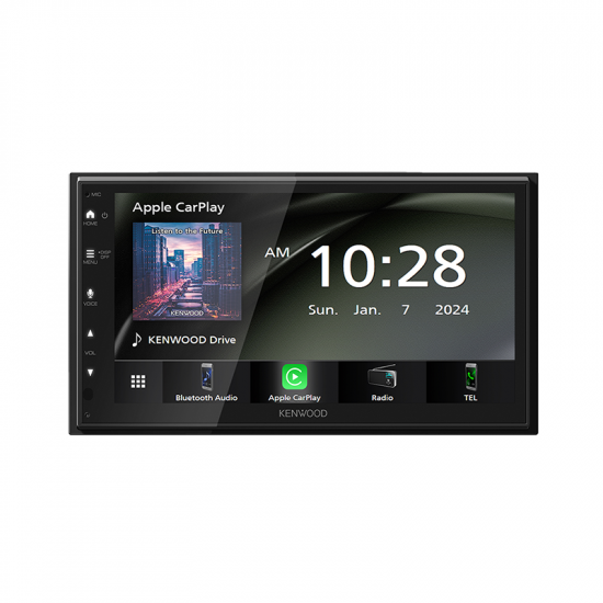 Kenwood DMX5023S 6.8" Capacitive Digital Media Receiver with Apple CarPlay, Android Auto, USB Mirroring, Bluetooth Kenwood DMX5023S 6.8" Capacitive Digital Media Receiver with Apple CarPlay, Android Auto, USB Mirroring, Bluetooth