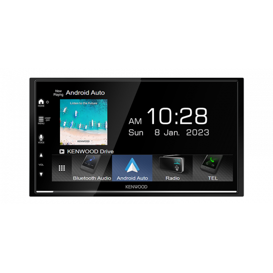 Kenwood DMX7022S 6.8" Capacitive Touch Digital Media Receiver with Apple CarPlay, Android Auto, USB Mirroring, Bluetooth Kenwood DMX7022S 6.8" Capacitive Touch Digital Media Receiver with Apple CarPlay, Android Auto, USB Mirroring, Bluetooth