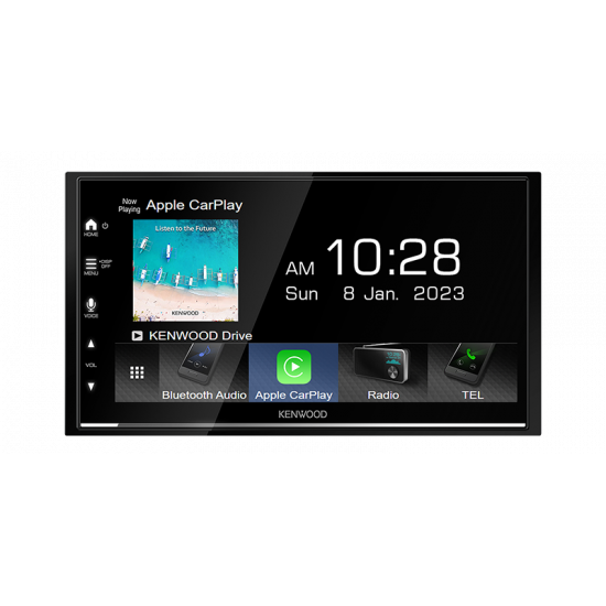 Kenwood DMX7022S 6.8" Capacitive Touch Digital Media Receiver with Apple CarPlay, Android Auto, USB Mirroring, Bluetooth