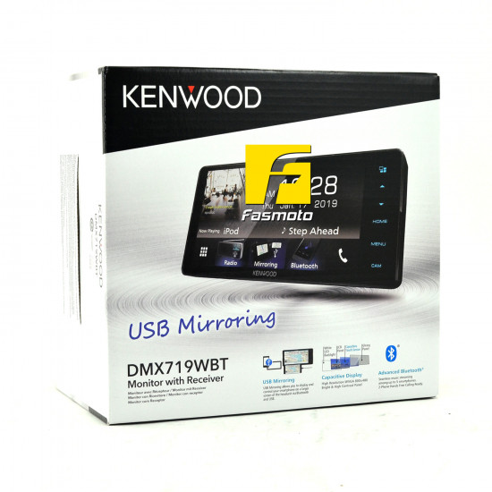 Kenwood DMX719WBT 6.95" Capacitive Touch Screen USB Mirroring Spotify Bluetooth 200mm Receiver (Does Not Play CD/DVD)