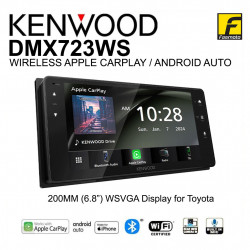 Kenwood DMX723WS 6.8" 200MM Display Digital Media Receiver with Wireless Apple CarPlay, Android Auto, Mirroring
