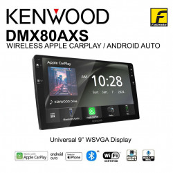 Kenwood DMX80AXS 9" Display Universal Digital Media Receiver with Wireless Apple CarPlay, Android Auto, Mirroring