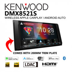 Kenwood DMX8521S 7.0" Display Digital Media Receiver with Wireless Apple CarPlay, Android Auto, Mirroring, Hires Audio, LDAC