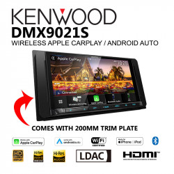 Kenwood DMX9021S 6.8" HD Display Digital Media Receiver with Wireless Apple CarPlay, Android Auto, Mirroring, Hires Audio, LDAC