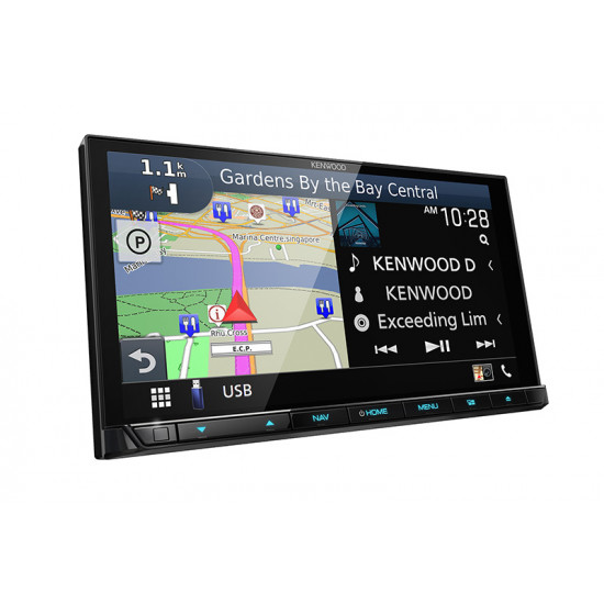 Kenwood DNX9190S 6.8-inch Capacitive Touch Screen Apple CarPlay Android Auto USB Mirroring Spotify Bluetooth with GARMIN Navigation Receiver