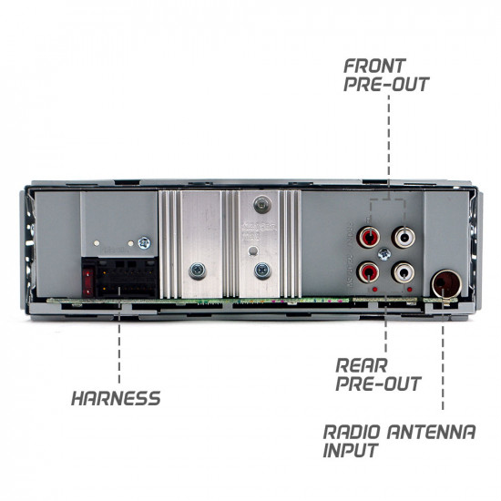 KENWOOD KMM-204 Single DIN USB Digital Media Receiver (Does Not Play CD)