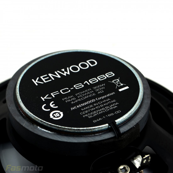 KENWOOD KFC-S1666 6.5 inch 2 Way Speakers 30W RMS Flush Mount Shallow Design