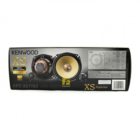 KENWOOD KFC-XS1703 Hi-Resolution Audio Certified 17cm Component Car Speakers