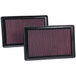 K&N Air Filter for JAGUAR XK 5.0L-V8; 2010 (2 PER BOX) (33-2445)
