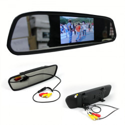 Autolab AL-436 Rear View Mirror with built-in 4.3" TFT LCD Monitor