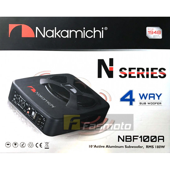 NAKAMICHI NBF100A 10" (25.4cm) 4 Way Active Powered Subwoofer 180W RMS