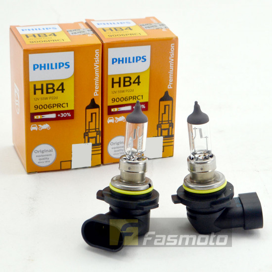 PHILIPS 9006PRC1 HB4 Premium Vision 12V 51W P22d Single Filament Bulb