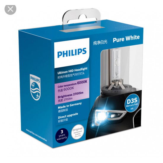 PHILIPS 42403X2 D3S 6000K XENON Standard HID Headlight Bulb (1 Pair)