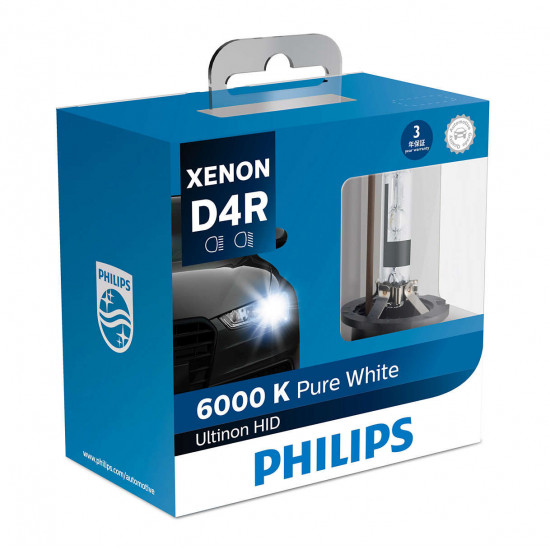 PHILIPS 42406WXX2 D4R 6000K XENON Standard HID Headlight Bulb (1 Pair)