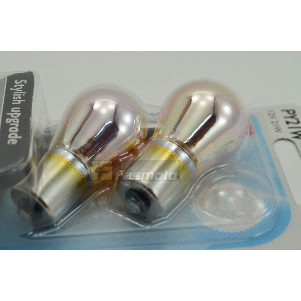 Genuine PHILIPS 12496SVB2 PY21W Silver Vision 12V 21W BAU15s Single ...