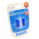 PHILIPS 12961BVB2 W5W/T10 Blue Vision 4000K Wedge Base 12V 5W W2.1x9.5d Twin Pack PHILIPS 12961BVB2 W5W/T10 Blue Vision 4000K Wedge Base 12V 5W W2.1x9.5d Twin Pack