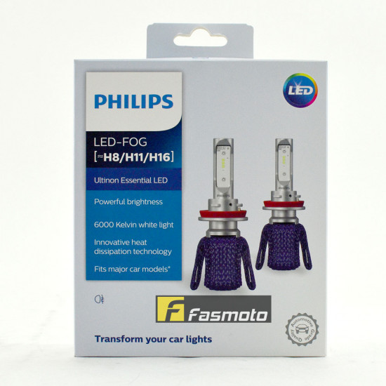 PHILIPS 11366UEX2 H8 H11 H16 Ultinon Essential LED Fog Light 6000K 12V (1 Pair) PHILIPS 11366UEX2 H8 H11 H16 Ultinon Essential LED Fog Light 6000K 12V (1 Pair)