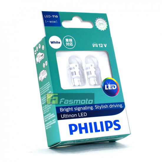 PHILIPS 11961ULWX2 T10 Ultinon LED White 35 Lm 12V 1W Twin Pack PHILIPS 11961ULWX2 T10 Ultinon LED White 35 Lm 12V 1W Twin Pack