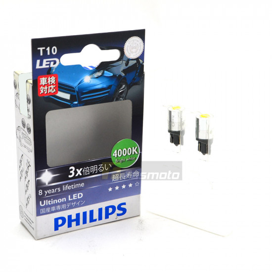 Genuine PHILIPS 129334000KX2 T10 Ultinon LED 4000K 45 Lumen 12V Twin Pack  Malaysia