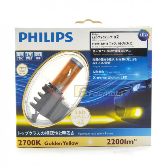 Philips X-tremeUltinon LED FOG H8 H11 H16 Bulbs Set PGJ19-112794UNIX2