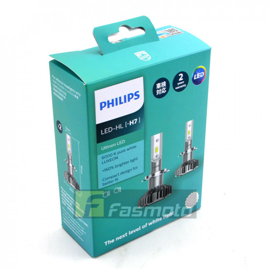 LED kit Approved* H7 Pro6001 Ultinon Philips 11972U6001X2 5800K +230%