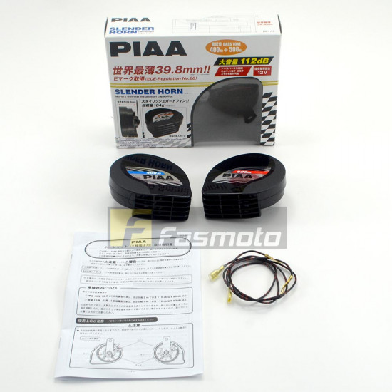 PIAA HO-12 Dual Tone Slender Ultra Light Twin Horns 112dB 12V (400/500Hz) PIAA HO-12 Dual Tone Slender Ultra Light Twin Horns 112dB 12V (400/500Hz)