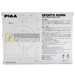 PIAA HO-2 Dual Tone Light Weight Twin Super Car Horn 112dB 12V (400/500Hz)