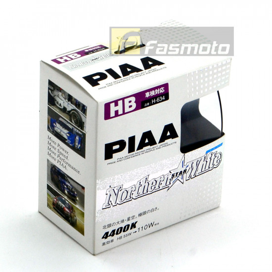 PIAA H-634 4400K White Northern Star HB3 HB4 JDM Halogen Light Bulbs