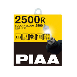 PIAA HY107 2500K HB3 HB4 Solar Yellow Halogen Light Bulb 55W (ONE PAIR)