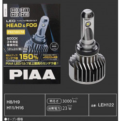 PIAA LEH122E H8/H9/H11/H16 LED 3000lm 6000K
