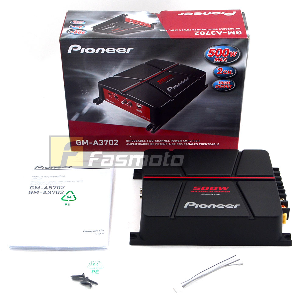 Genuine Pioneer GM-A3702 2 Channel Bridgeable Class AB Car Amplifier ...