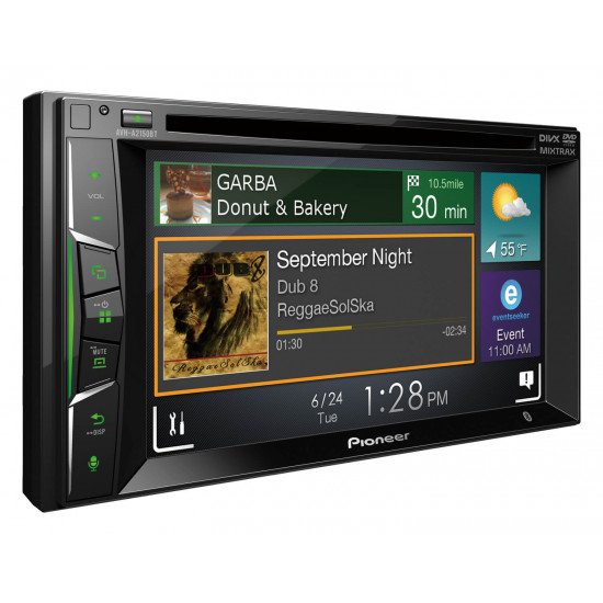 Pioneer AVH-A2150BT 6.2" Double DIN Full HD Bluetooth DVD CD USB Car AV Receiver