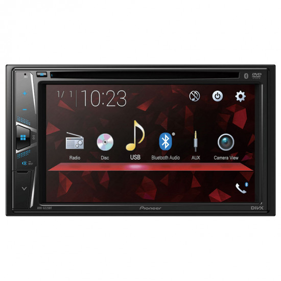 Pioneer AVH-G225BT 6.2" Double DIN DVD Bluetooth Multimedia Receiver 2 RCA Preouts