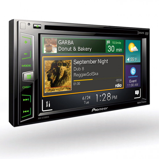 Pioneer AVH-X1750DVD 6.2" Double DIN DVD CD USB Car Stereo AV Receiver MIXTRAX Pioneer AVH-X1750DVD 6.2" Double DIN DVD CD USB Car Stereo AV Receiver MIXTRAX