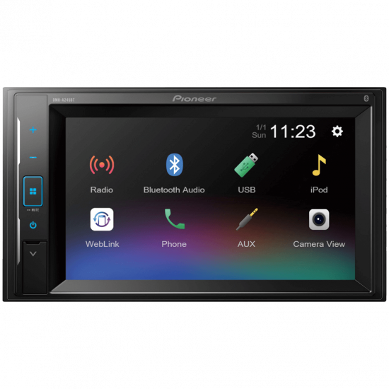 Pioneer DMH-A245BT 6.2" Double DIN Touchscreen AV Receiver with Morroring by Weblink Cast