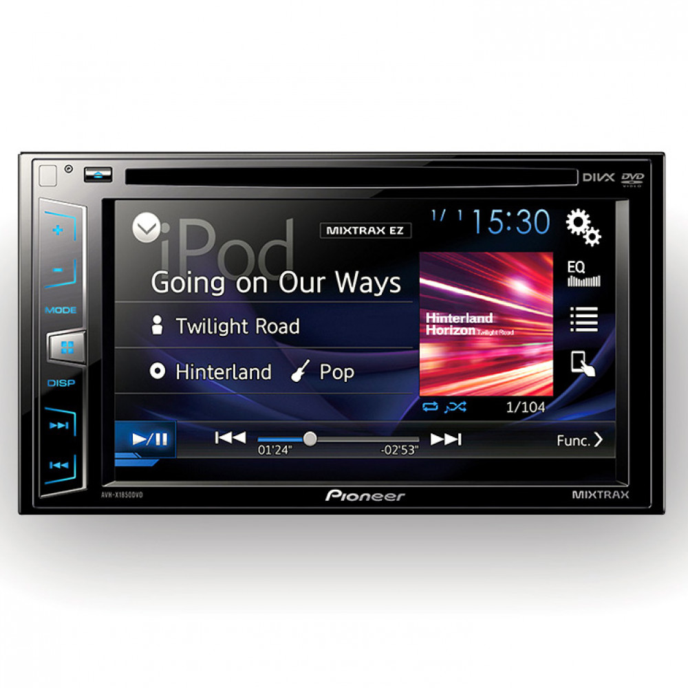 Pioneer AVH-X1850DVD 6.2 inch Double DIN DVD CD USB Car Stereo AV Receiver MIXTRAX