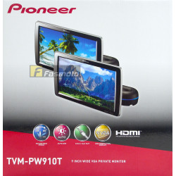 Pioneer TVM-PW910T 9" HD Headrest Monitor HDMI (NTSC only) RCA Input (1 Pair)