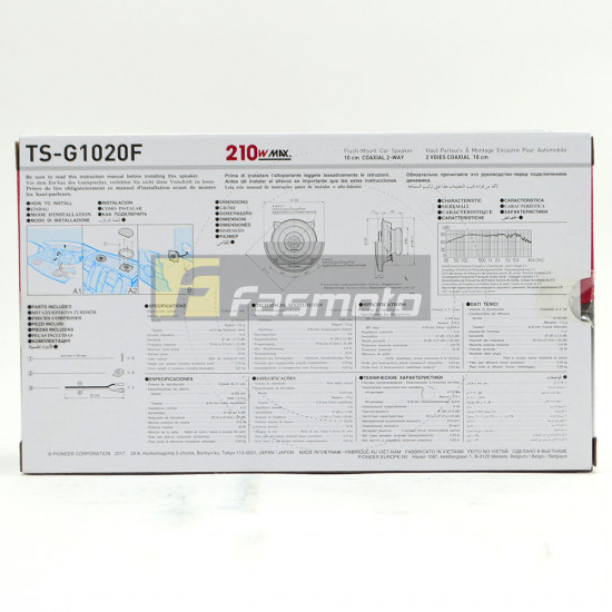 Pioneer TS-G1020F 4" (10cm) 2-way Coaxial Speakers 30W RMS Pioneer TS-G1020F 4" (10cm) 2-way Coaxial Speakers 30W RMS