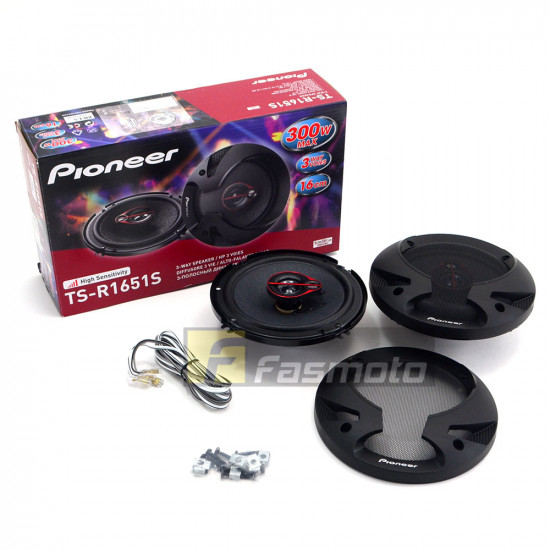 Pioneer TS-R1651S 6" (16cm) 3 Way Coaxial Car Speakers Max 300W RMS 40W at 4 ohm