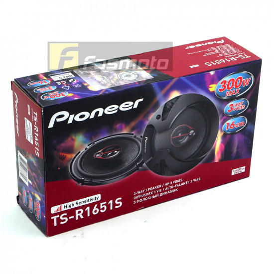 Pioneer TS-R1651S 6" (16cm) 3 Way Coaxial Car Speakers Max 300W RMS 40W at 4 ohm Pioneer TS-R1651S 6" (16cm) 3 Way Coaxial Car Speakers Max 300W RMS 40W at 4 ohm