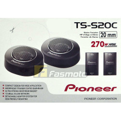Pioneer TS-S20C 0.75" 20mm Compact Tweeter Component Crossovers 50W RMS at 6 ohm