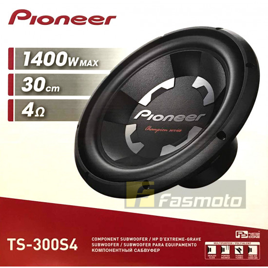 Pioneer TS-300S4 12" (30cm) Champion Series SVC Subwoofer 400W 4 ohm
