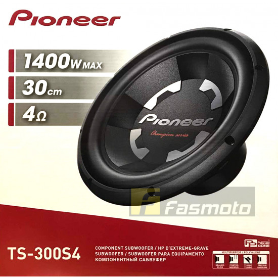 Pioneer TS-300S4 12" (30cm) Champion Series SVC Subwoofer 400W 4 ohm Pioneer TS-300S4 12" (30cm) Champion Series SVC Subwoofer 400W 4 ohm