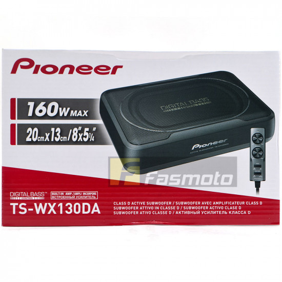 Pioneer TS-WX130DA Slim Under Seat Active Subwoofer with Bass Remote RMS 50W Pioneer TS-WX130DA Slim Under Seat Active Subwoofer with Bass Remote RMS 50W