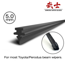 Samurai Original Wiper Blades Super Silicone Refill for Toyota, Perodua & Mazda Beam Wipers 5.0mm (width)