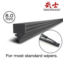 Samurai Original Wiper Blades Super Silicone Refill for Conventional Wipers 8.0mm (width)